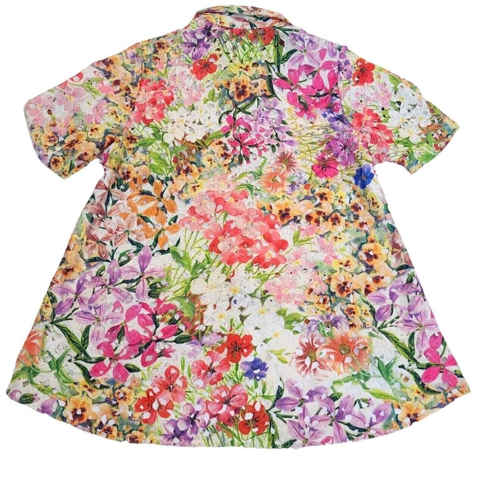 Women's Berek Garden Floral Lace Jacket Tunic Top Coverup, Size‎ XL - Picture 9 of 14